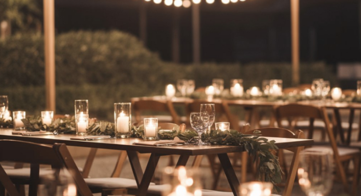 Budget Wedding Decor for Evening Receptions