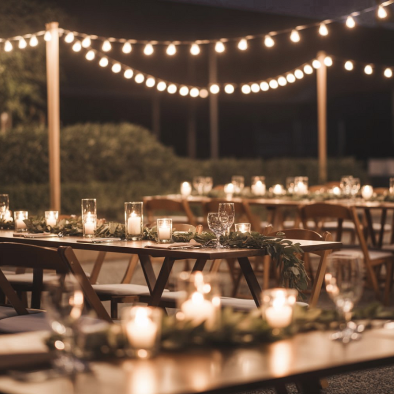 Budget Wedding Decor for Evening Receptions